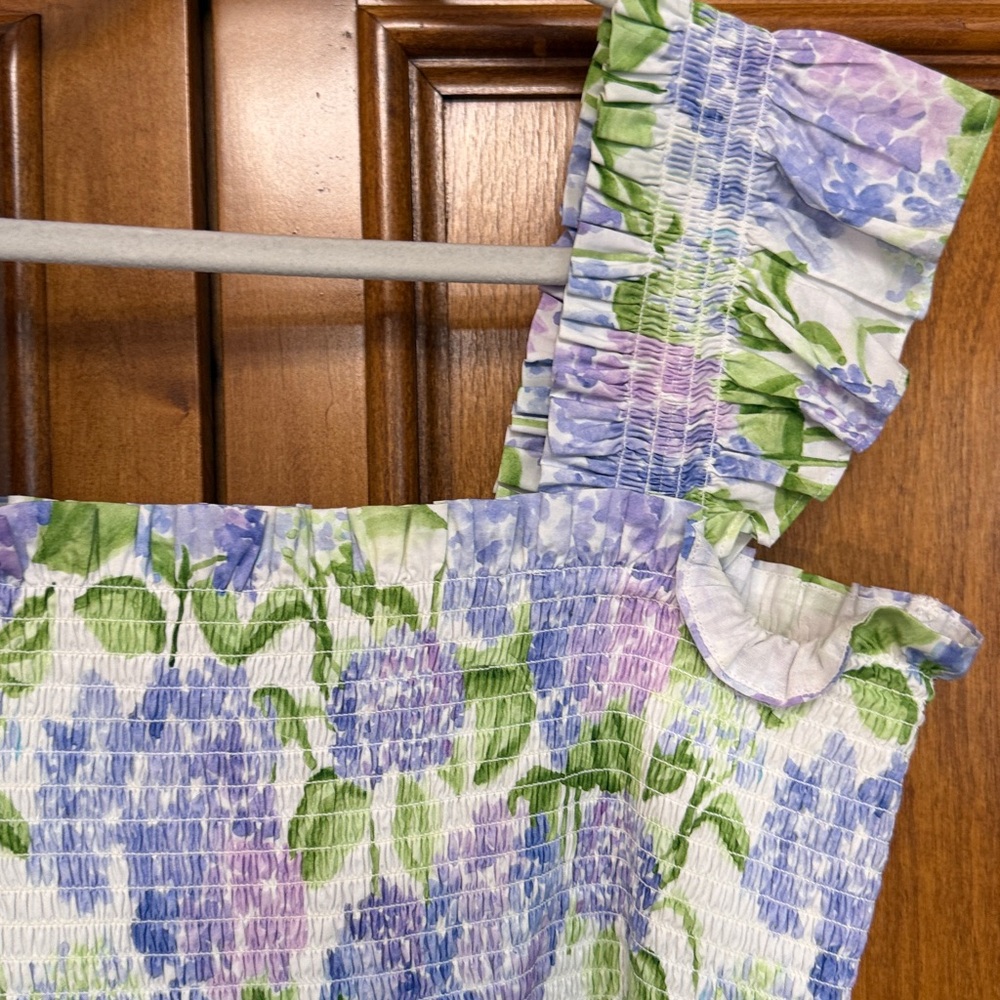 Hill House The Elizabeth Nap Dress, Blue Hydrangea Cotton - Picture 4 of 5